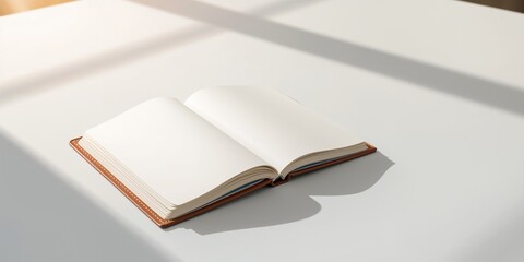 Businessman lying on a white table focusing on work, emphasizing fatigue or concentration, workplace health awareness