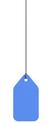Empty Hanging Tag. 3D Illustration.
