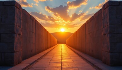 Pathway to Golden Sunset