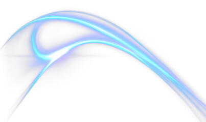 Naklejka premium Blue Glowing Light Overlay Effect Abstract Element Design Isolate on Transparent Background, cutout, png