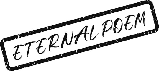 Creative expression of an enduring poem presented within a stylish distressed rubber stamp outline