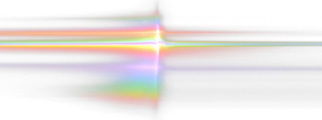 Fototapeta premium Rainbow Light Overlay with Smooth Color Gradients Isolate on Transparent Background, cutout, png