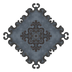 lace doily on white background