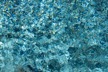 abstract background with shimmering water pattern. art print. natural clean turquoise water surface. minimalist water wallpaper with light reflection and