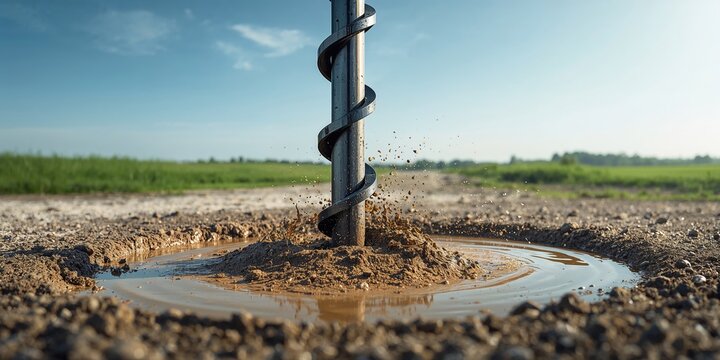 Water well drilling process with a winding drill, emphasizing maintenance and operational safety