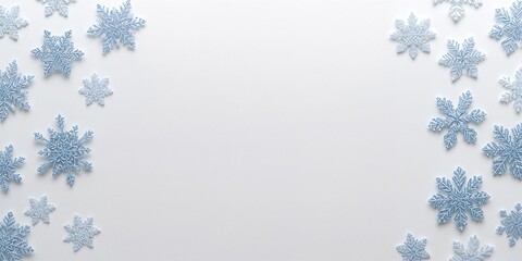 Christmas snowflake pattern viewed from above used as a decorative background for seasonal design, winter holiday season