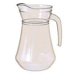Clear Glass Water Jug Kitchen Drinkware