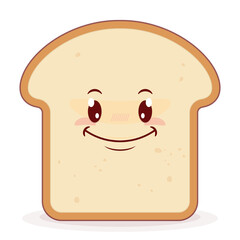 bread smile face cartoon cute