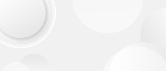Abstract minimalist white background with circular elements