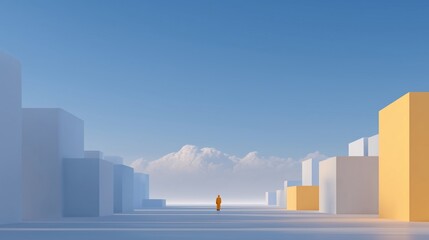 Representation of a worker in a abstract place of work