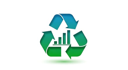 Obraz premium Sustainable business growth and environmental data analysis concept.
