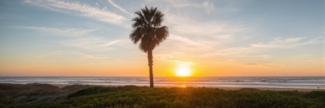 Dawn light over Refugio State Beach near Goleta, capturing early morning coastal scenery, seasonal change