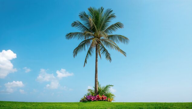 Fan palm tree during daylight, used as a natural shade in landscaping design