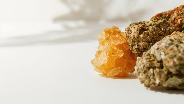 Concentrated cannabis products such as budder honeycomb and sugar wax, used for extraction and dabbing, 420 cannabis awareness day