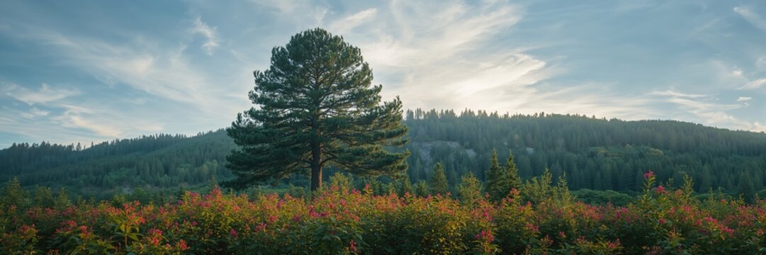 Eagle owl perched on stone in colorful forest, emphasizing wildlife habitat, autumn scene, World Owl Day