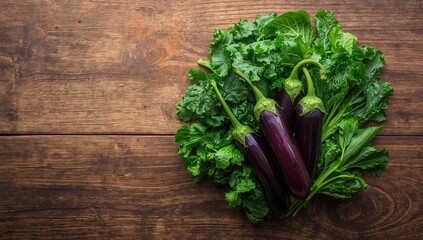 Fresh organic vegetables arranged on a wooden surface for healthy meal preparation,