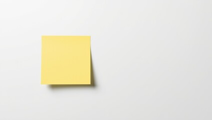 Adhesive paper note stick on the wall, used for organizing and reminders in an office setting