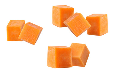 vibrant diced carrots, embodying freshness and natural nutrition, perfect for culinary themes, healthy eating, and lively cooking concepts