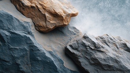 Water and rocks in a cave abstract detail background