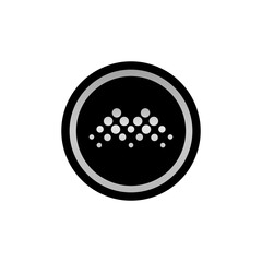 MATH coin flat design icon logo