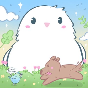 Cute bird, forpus bird, note pad design, pirot cartoon, pets cartoon