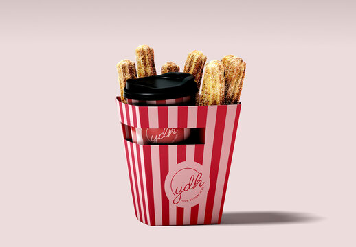 Churros & Coffee Packaging Mockup