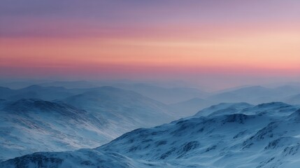 The sky is a shade of pink and purple