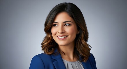 Smiling Young Professional Businesswoman Looking Confident