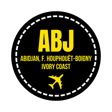 ABJ Abidjan airport symbol icon