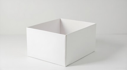 White box container packaging storage blank empty cardboard cube carton package product mockup object design space minimalist