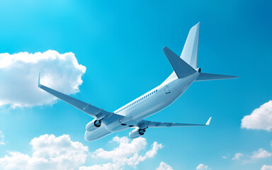 Airplane in the Blue Sky