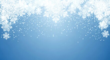 Snowflake pattern on blue background for winter holiday season design