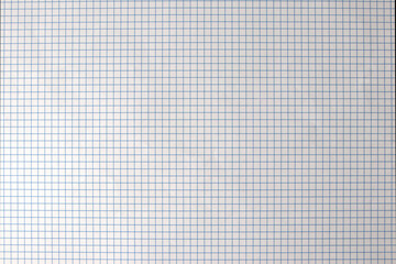 Checkered white paper with blue lines background