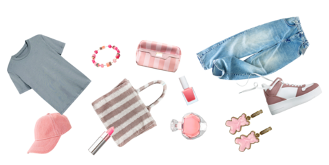 chic fashion accessories assortment featuring modern apparel and stylish jewelry, designed to inspire contemporary trends and enhance personal expression and lifestyle