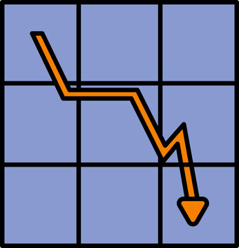 Market decline arrow showing downward economic trend Project Timeline Brainstorm