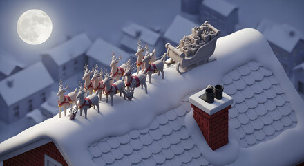 Aerial architecture design of a glass roof over an office kitchen and dining area