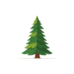 Pine Tree — flat 2D vector artwork created in a clean, modern, and minimal style on white background.