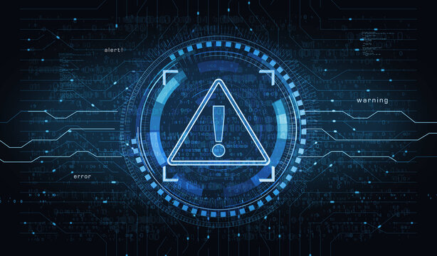 Alert cyber attack symbol digital concept 3d illustration