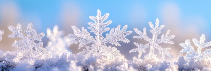A Beautiful Winter Wonderland Snow-Covered Trees and Glistening Icicles Under Bright Blue Skies