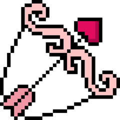 Obraz premium Retro Pixel Valentines Bow