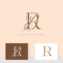 Elegant DR RD monogram wedding logo