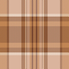 Seamless plaid pattern in earthy tones. Classic tartan design ideal for textiles, backgrounds, or apparel mockups. Versatile fabric texture for design projects.