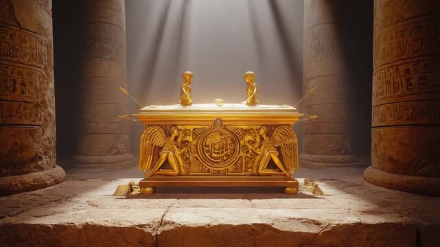 Ark of the Covenant in a temple.