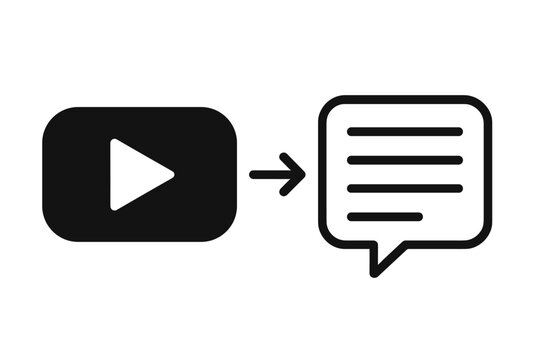 Conceptual diagram illustrating media playback conversion into text transcription