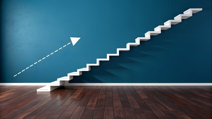 Climb the ladder to success with this elegant stairway design, symbolizing growth, ambition, and upward trajectory in modern business ventures