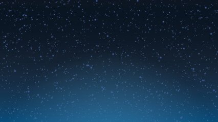 Starry night sky filled with shining stars in dark blue space