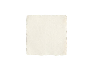 Rough edged paper texture PNG isolated on transparent background, vintage handmade paper sheet for scrapbooking and design use