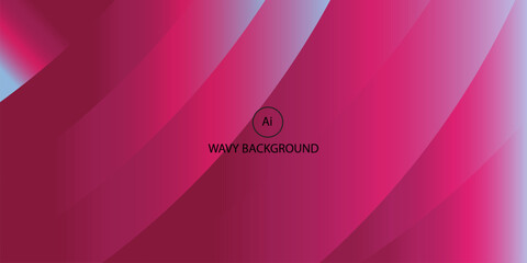 Obraz premium Abstract wavy background featuring smooth gradient curves in shades of pink, blue, and magenta, perfect for contemporary presentations and digital art