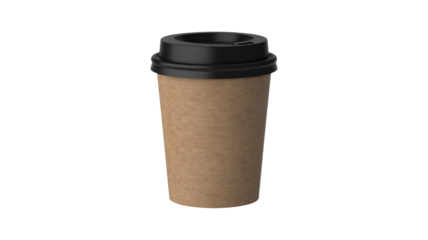 Grab a cup of coffee for your day! Modern paper coffee cup with black lid, perfect for lifestyle, coffee shops, marketing, and daily inspiration projects.