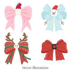 Cute Christmas Bow Clipart Collection – Set 2